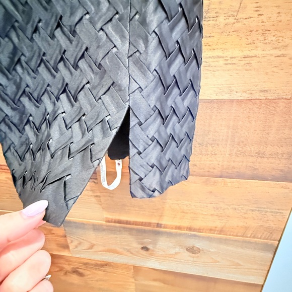 Amanda Uprichard ArelyBlack Pleated/Woven Strapless Mini Dress , NWT - Picture 6 of 13